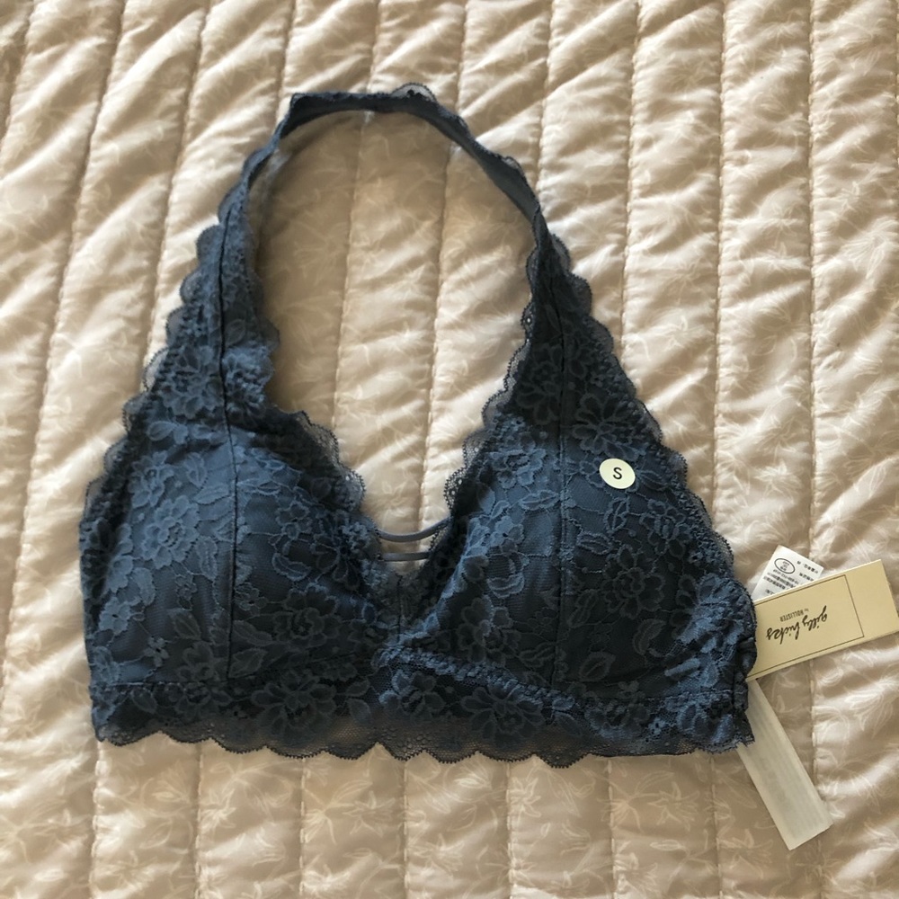 NWT Gilly Hicks Gray Halter Bralette